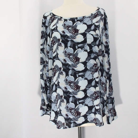 LOFT Tops - Loft Floral Blouse Long Sleeve Shirt Women Top NEW